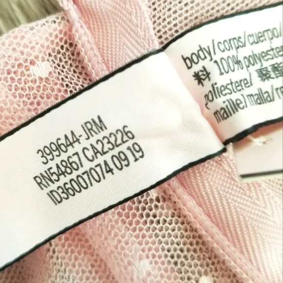 Victoria's Secret Very Sexy Pink Sheer Mesh Lace Garter Lingerie Dress NWT - Picture 8 of 12